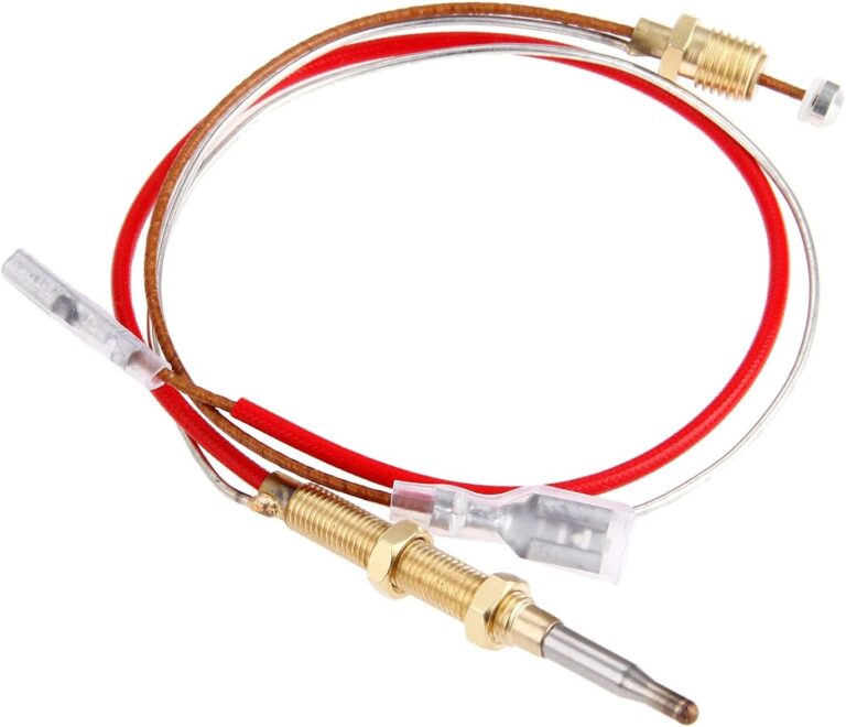 Greendhat Pièces remplaçables – Thermocouple de Remplacement de pièces de Chauffage for chaudière à gaz et Ensemble de Thermocouple de Chauffe-Eau avec Filetage M60.75 sur la tête