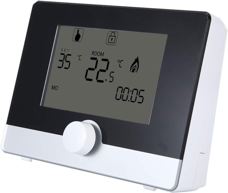 Thermostat numérique programmable pour système de Chauffage par chaudière Murale (Noir)