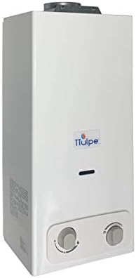 Ttulpe Indoor B-6 P50 Eco Chauffe-eau instantané au gaz propane, 1,5 V, blanc