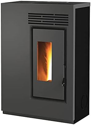 Poêle à granulés BIO GE60-5,5 kW – slim 25 cm (Noir)