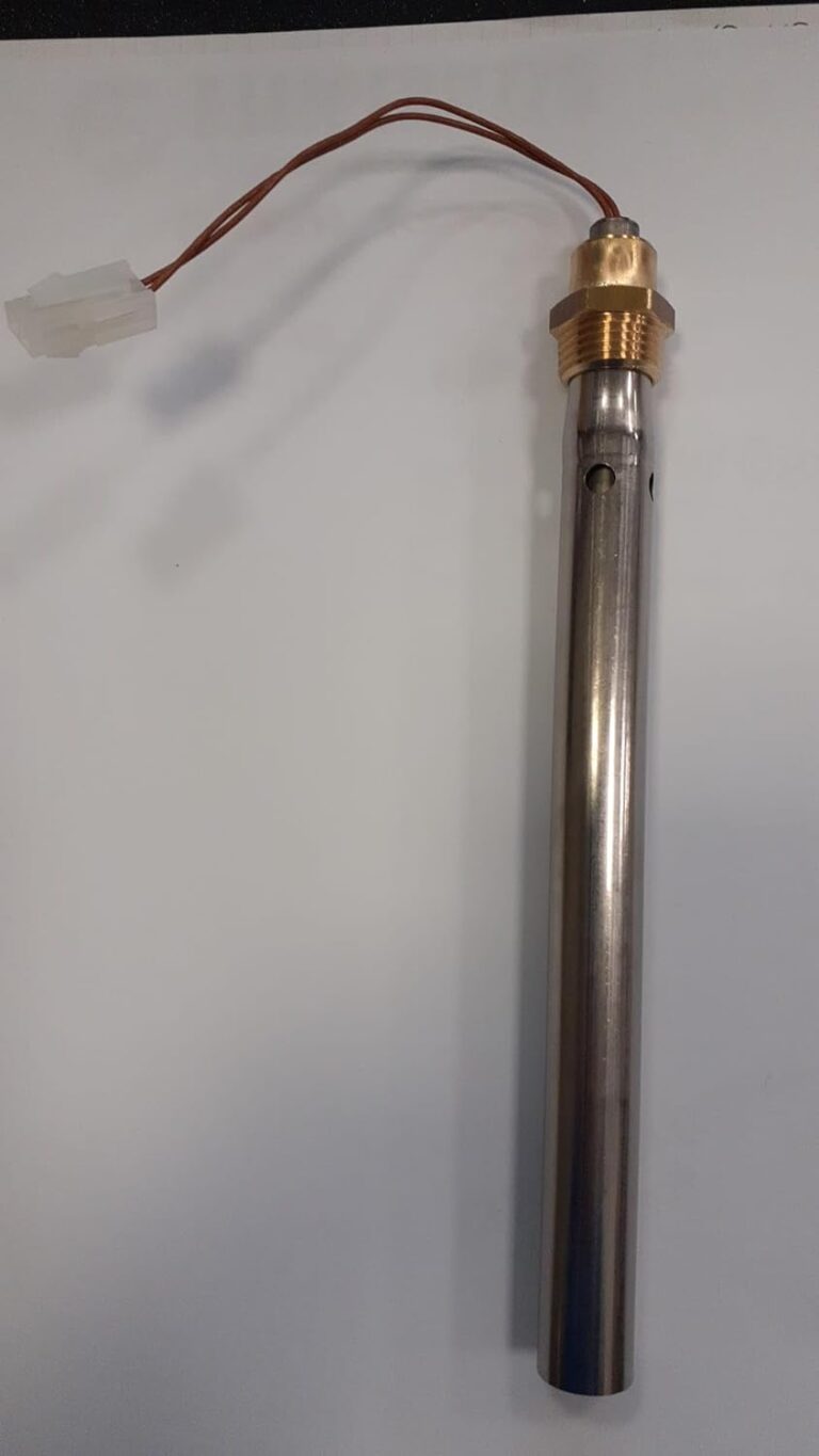 Bougie, résistance allumage L. 175 (tube 190) mm Diam. 9,9 (tube 18) mm, 350 W. Pour poêles à granulés, chaudières, brûleurs et poêles Ferroli.