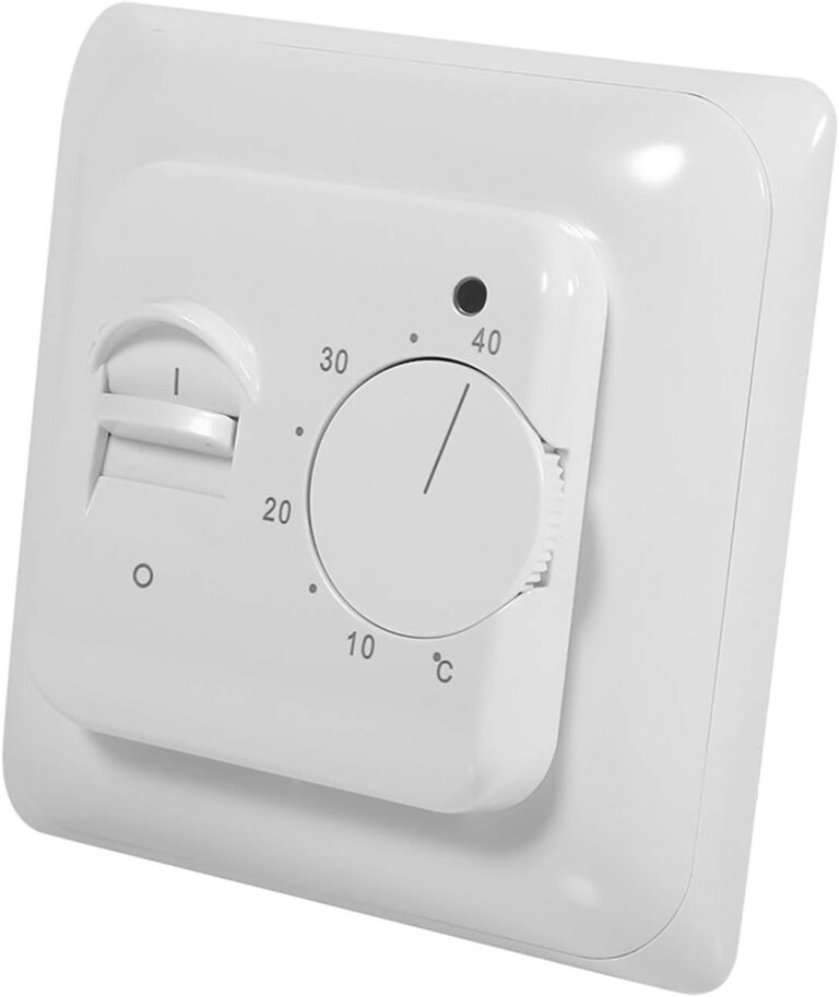 Chauffage Manuel Mécanique, Thermostat Non Programmable de Chaleur Uniquement Au Sol Maison Interrupteur Contrôle Température Climatisation Pièce Commutateur Commande avec Câble de Sonde 2.9m 220V