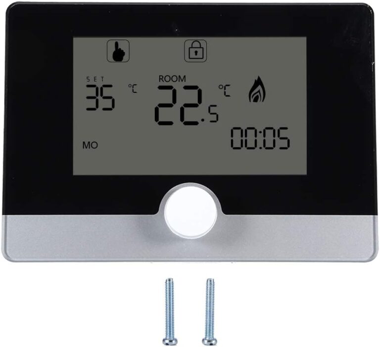 Contrôleur de température, Température et humidité Régulateurs, Thermostat programmable numérique pour système de Chauffage de chaudière Murale (Noir)