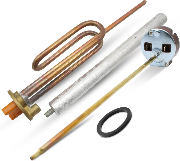 DOJA Barcelona | Kit Resistance pour Chauffe Eau 1500W | Kit Resistance Chauffante+Anode Chauffe Eau Magnesium+Joint Caoutchouc+Vis Fixation+Thermostat Chauffe Eau 270mm | pour Chauffe Eau Electrique