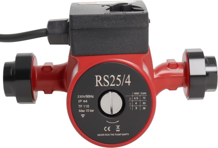 Pompe de Circulation D’eau Chaude RS25/4-180, Circulateur pour Chauffage Central 72W, Pompe à Pression pour Circulateur Domestique Réglage à Trois Vitesses par Poweka