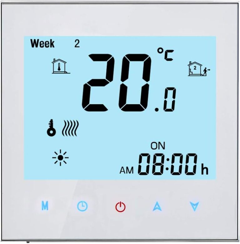 Qiumi Thermostat WiFi régulateur de température pour Plancher Chauffant électrique Fonctionne avec Amazon Alexa Google Home IFTTT 16A 95~240V