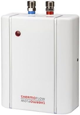 Thermoflow Elex 5,5 kW Chauffe-eau instantané électrique 230 V | Chauffe-eau instantané sans pression | Eau chaude jusqu’à 40 °C | Raccord G 3/8″ | 3 L/min | pour lavabo ou évier de cuisine