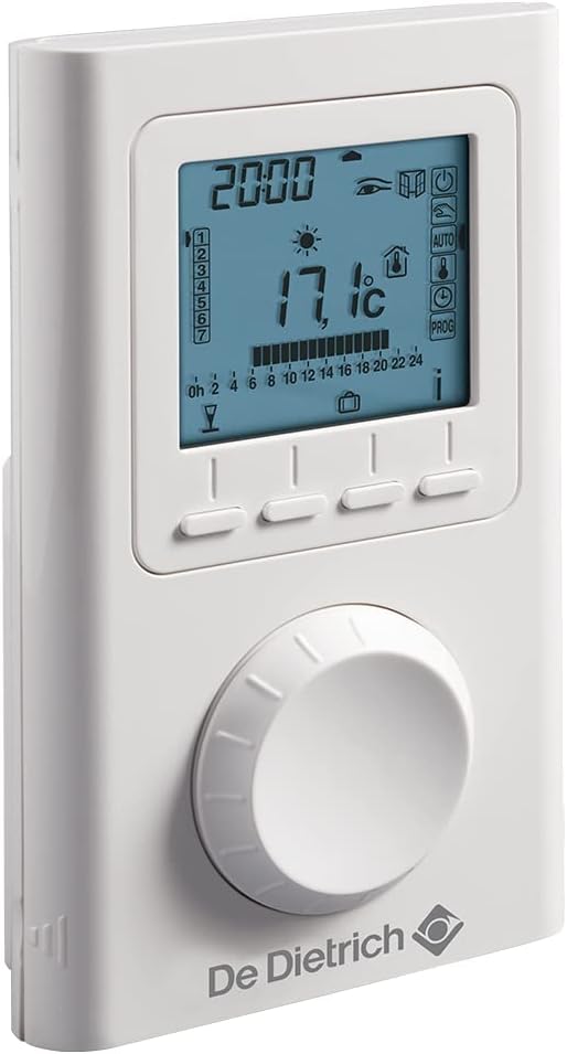 Thermostat dAmbiance Filaire Contact sec Programmable AD 137 De Dietrich Compatible toutes chaudières