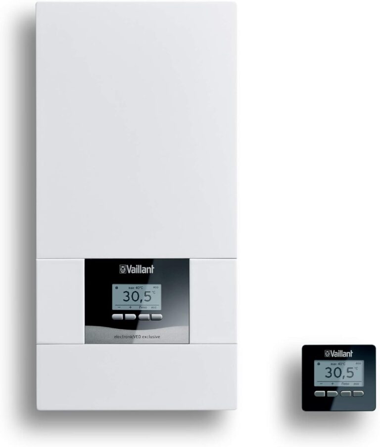 Vaillant Chauffe-eau électronique VED exclusive 24/8, résistant à la pression, 24 kW, 400 V, température de sortie précise, réglable en continu, écran graphique, 0010023748