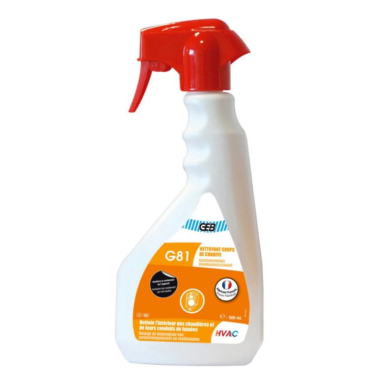 nettoyant g81 pour intérieur chaudière et conduits de fumée – pulvérisateur 500 ml – geb